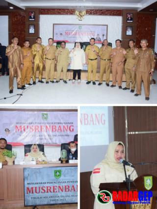 Buka Musrenbang di Kecamatan Talang Muadau, Kasmarni Sampaikan Ada Sejumlah Peningkatan Infrastruktur Jalan